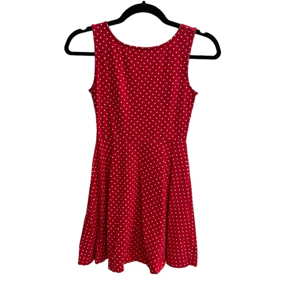 Forever 21 - Red Polka Dot Mini Dress with Bow Tie Back - Size S - Picture 2 of 5